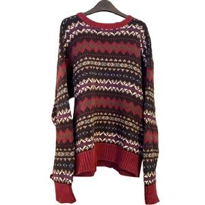 Vintage Multicolor Patterned Sweater